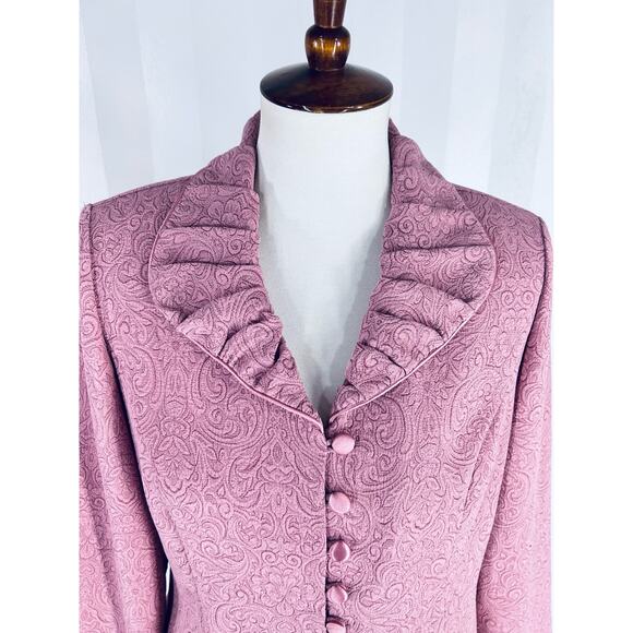 DORBY Women’s Mauve Paisley Jacket Sz 10 - Picture 5 of 9
